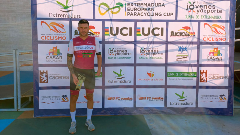 Rubén Tanco se proclama subcampeón de la Extremadura European Paracycling Cup