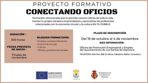 Sigue abierta la inscripción en el programa de formación 'Conectando oficios' en Los Santos de Maimona