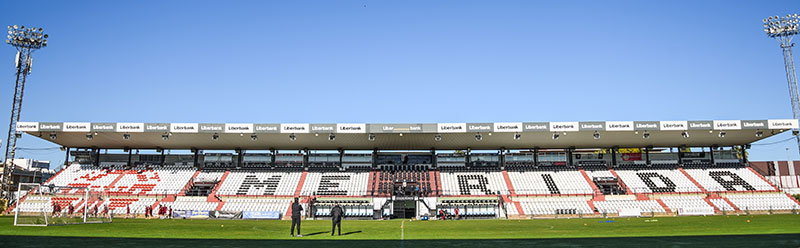 Tribuna del Estadio Romano José Fouto. Foto: Ayuntamiento de Mérida