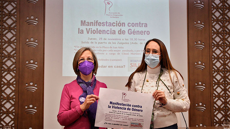 La Asociación de Mujeres Progresistas organiza una manifestación en Badajoz con motivo del 25N