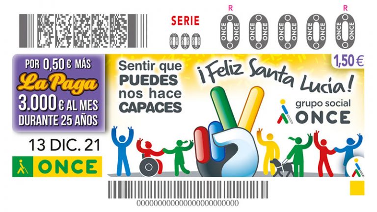 La ONCE dedica su cupón a la festividad de su patrona, Santa Lucía