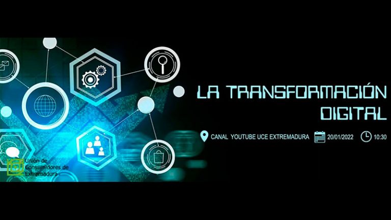 La Unión de Consumidores de Extremadura organiza el webinar 'La transformación digital' el jueves 20 de enero