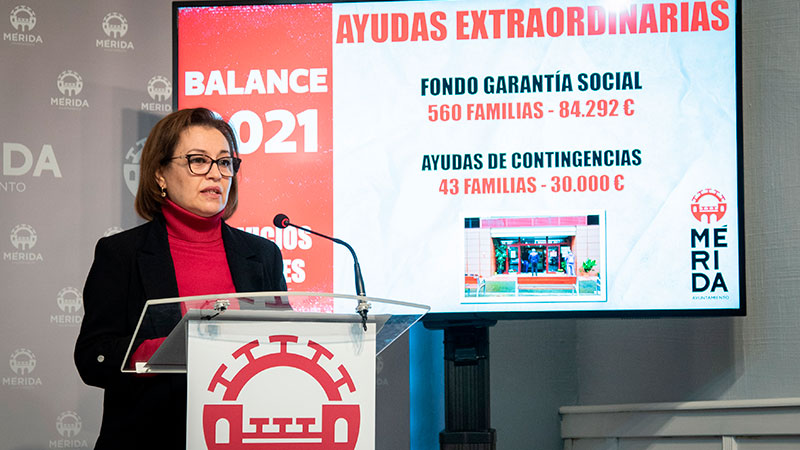 El Ayuntamiento de Mérida hace balance de la actividad en 2021 de los servicios sociales municipales