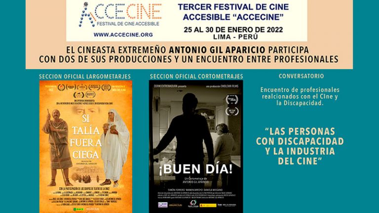 Antonio Gil Aparicio da voz al cine inclusivo en el Festival internacional de cine 'AcceCine' de Perú