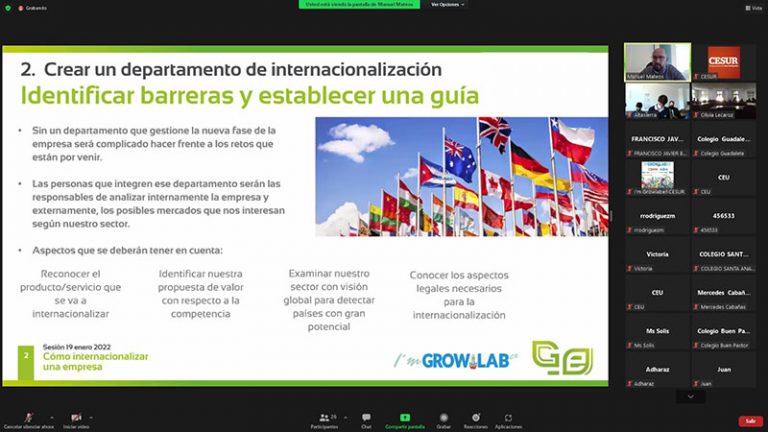 Casi 200 estudiantes de Andalucía y Extremadura participan en el concurso de emprendimiento 'I´m Growlaber'