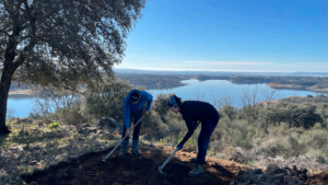 Continúan las excavaciones en el yacimiento de Castillejo, en Villasbuenas de Gata
