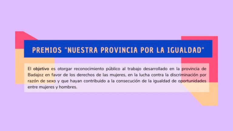 La Diputación de Badajoz concede los premios 'Nuestra provincia, por la igualdad 2021'