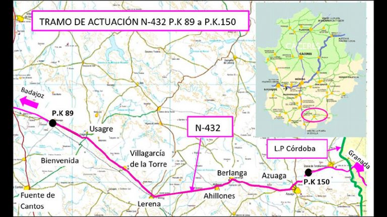 El Ministerio de Transportes formaliza el contrato de la señalización para evitar atropellos de linces en la N-432
