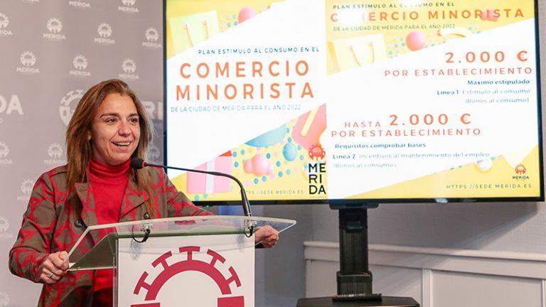 El Ayuntamiento de Mérida ofrece ayudas directas al comercio local por importe de 600.000 euros
