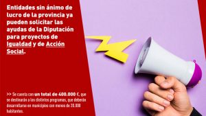La Diputación de Cáceres amplía el plazo de la convocatoria para programas de igualdad y acción Social