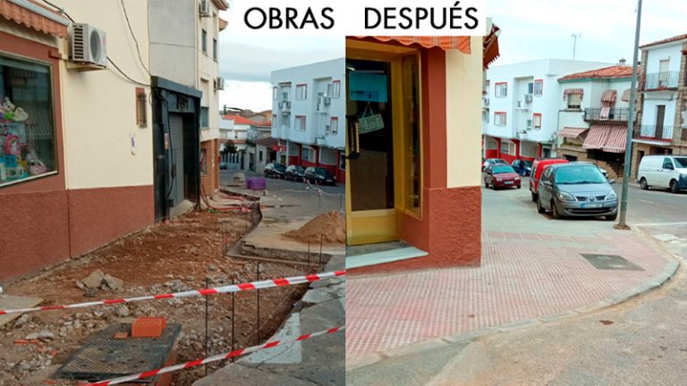 La Diputación de Cáceres mejora la accesibilidad del pavimento de Alcuéscar