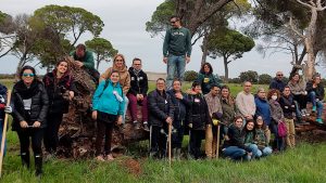 Aexpainba colabora con la Diputación de Badajoz en una actividad de reforestación