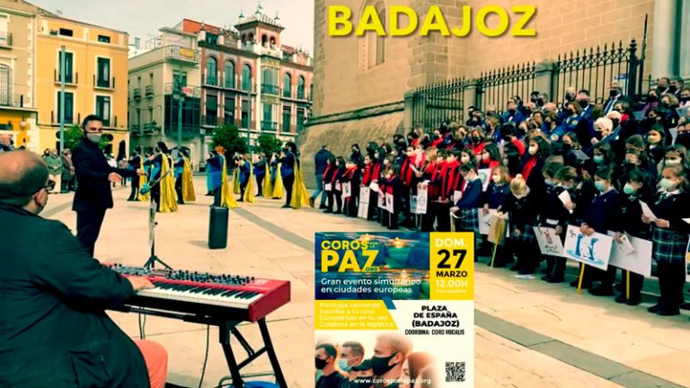 Los coros de Badajoz cantan por la paz en Ucrania y por todas las guerras olvidadas
