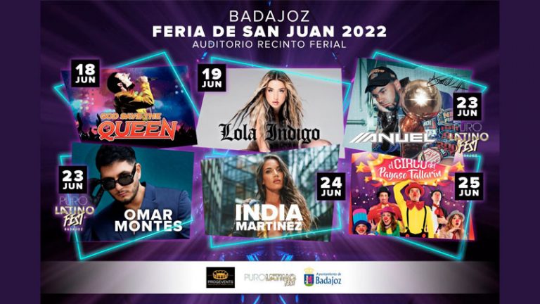 Anuel AA, Omar Montes, India Martínez y Lola Índigo actuarán en la Feria de Badajoz