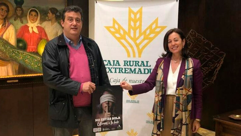 Caja Rural de Extremadura y Asociación Alma colaborarán en el proyecto 'Dame la mano' contra la violencia de género