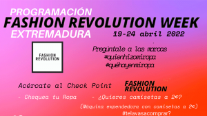 La Fashion Revolution Week regresa a cuatro localidades extremeñas