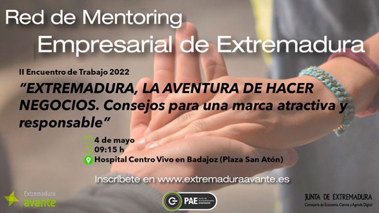 Badajoz acogerá el 4 de mayo el II Encuentro 2022 de la Red de Mentores y Mentoras de Extremadura