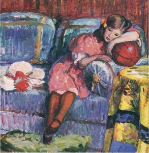 ‘Niña con balón rojo’, de Henri Lebasque. Grada 167. Inmaculada González