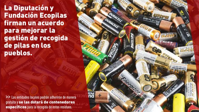 La Diputación de Cáceres y la Fundación Ecopilas firman un acuerdo para la recogida de pilas