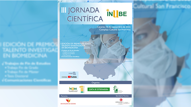 El Instituto Universitario de Investigación Biosanitaria de Extremadura organiza su III Jornada científica en Cáceres