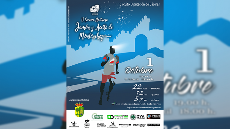 El 1 de octubre se celebra la V Carrera nocturna 'Jamón y Aceite de Montánchez'
