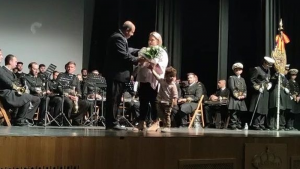 La agrupación musical Nuestro Padre Jesús Nazareno y Asextras homenajean a Tomás Gómez en Jerez de los Caballeros