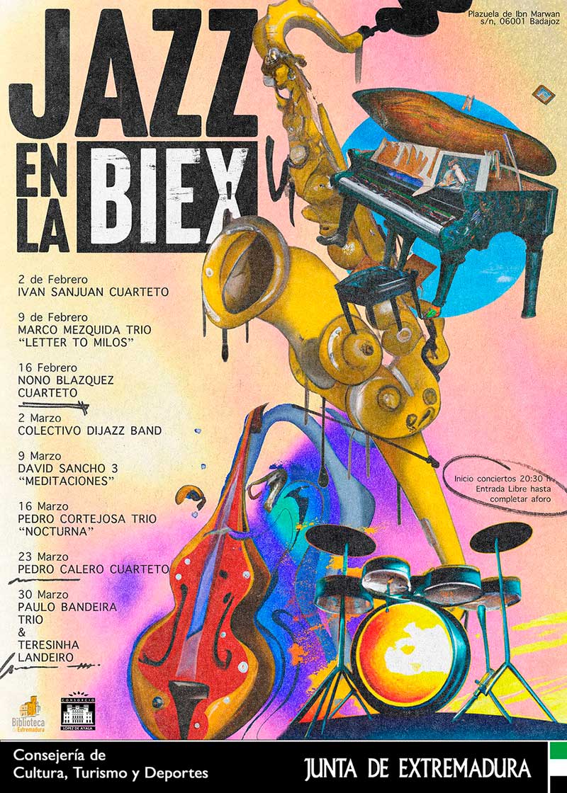 Cartel del ciclo 'Jazz en la BIEX'