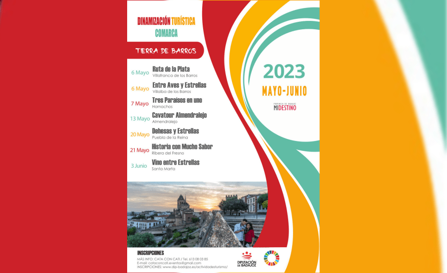 Programa de dinamización turística 2023 de la comarca de Tierra de Barros