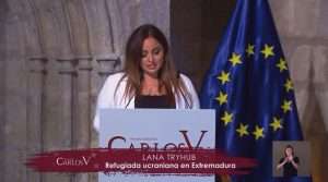 Discurso de Lana Tryhub en la ceremonia de entrega del Premio Europeo Carlos V 2023