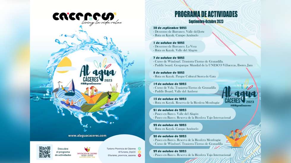 Programa de ocio 'Al agua Cáceres 2023' en la provincia de Cáceres