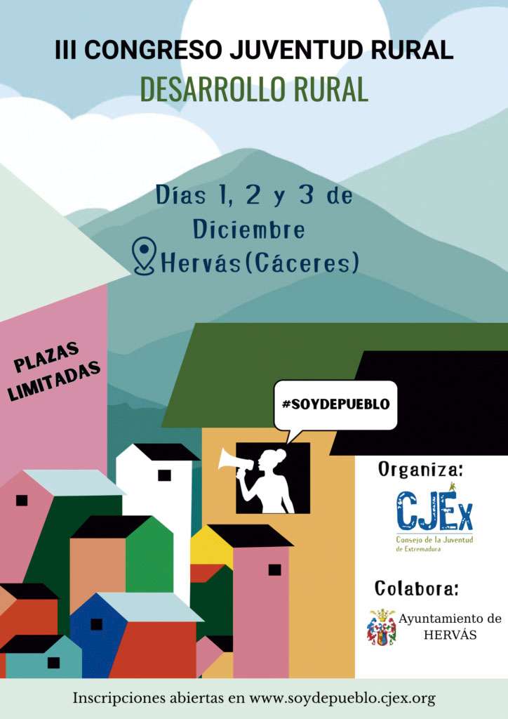 El III Congreso sobre juventud rural ‘Soy de pueblo’ se celebrará en Hervás