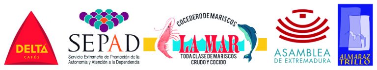 Logos patrocinadores (Delta, Sepad, La mar, Asamblea extremadura y Almaraz trillo)