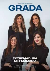 Revista Grada 187. Alba Álvarez, Lidia Caldeira, Susana Mangut y Aurora Samino. Extremadura en femenino