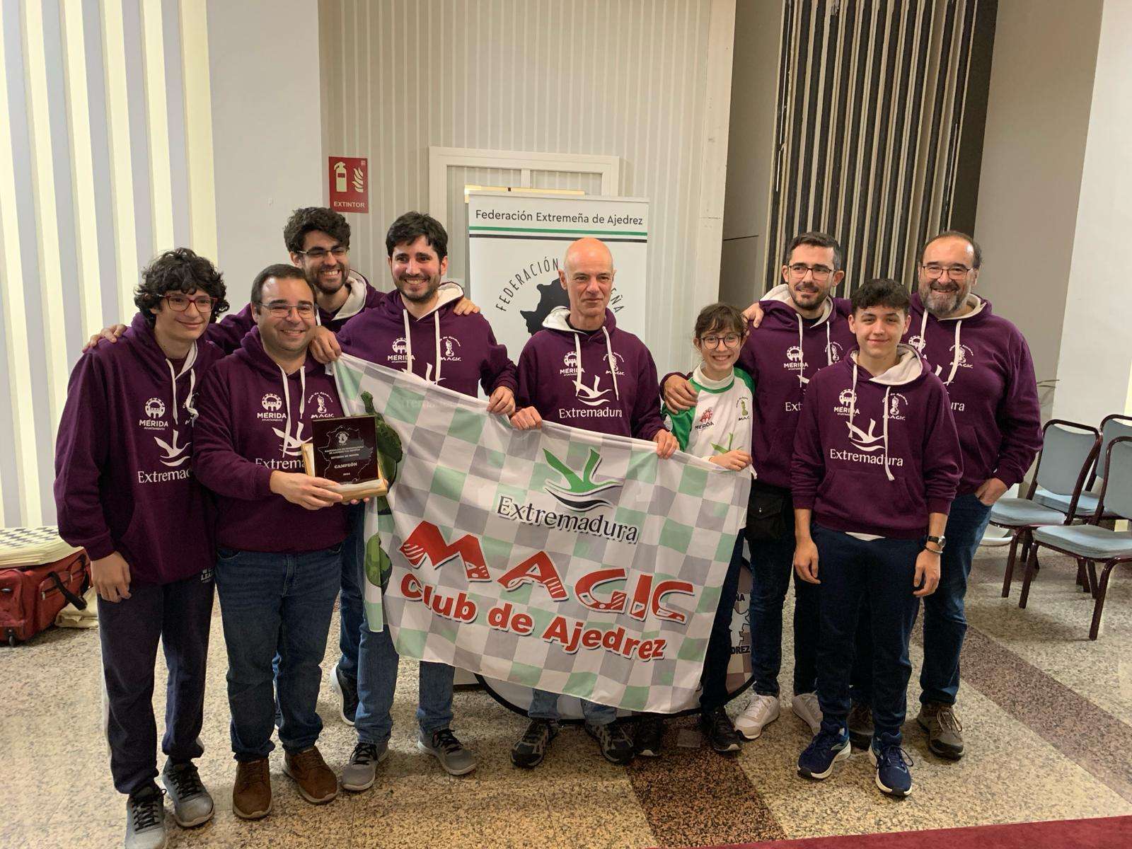 El Club Magic celebrando el Campeonato de Extremadura 2024. Foto: Cedida