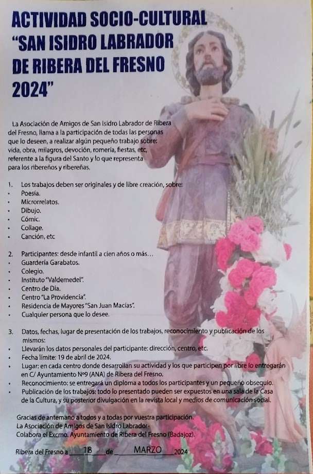 Cartel de las actividades