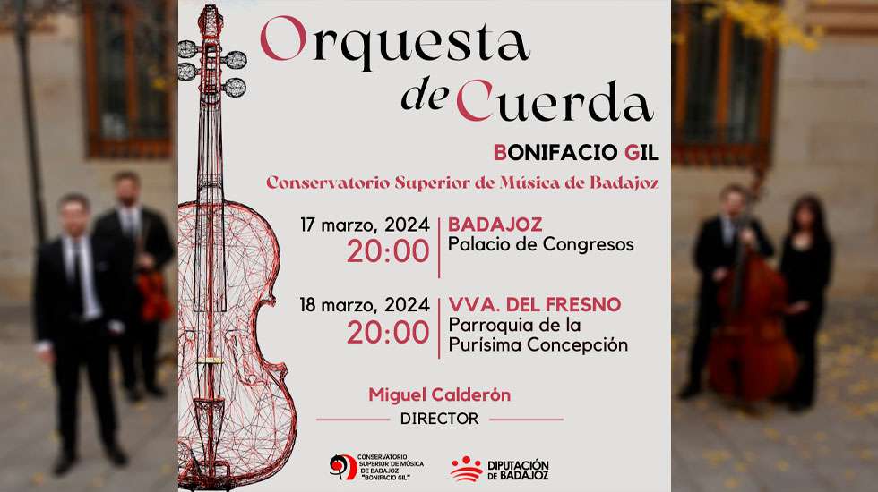 Ciclo de conciertos de la Orquesta de Cuerda del Conservatorio 'Bonifacio Gil' de Badajoz