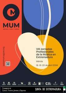 Mérida acoge del 18 al 20 de abril de 2024 las VIII Jornadas profesionales de la música en Extremadura