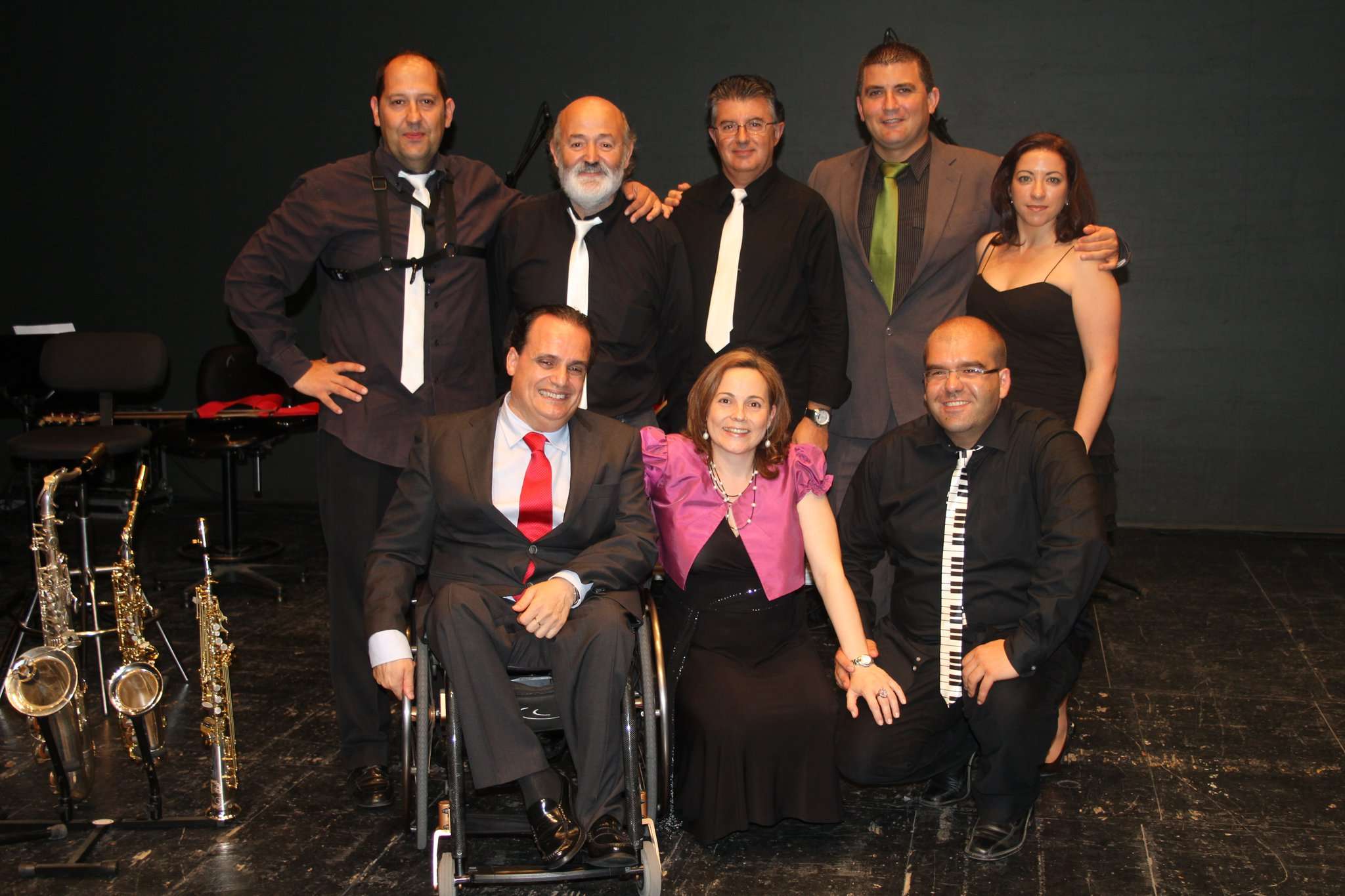 Premios Grada, con Dámaso Estévez, Pedro Monty y el 'presi' de Fundación Primera Fila, José Antonio Lagar, entre otros. Foto: Cedida