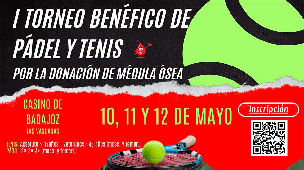 Torneo benéfico de pádel y tenis en Badajoz