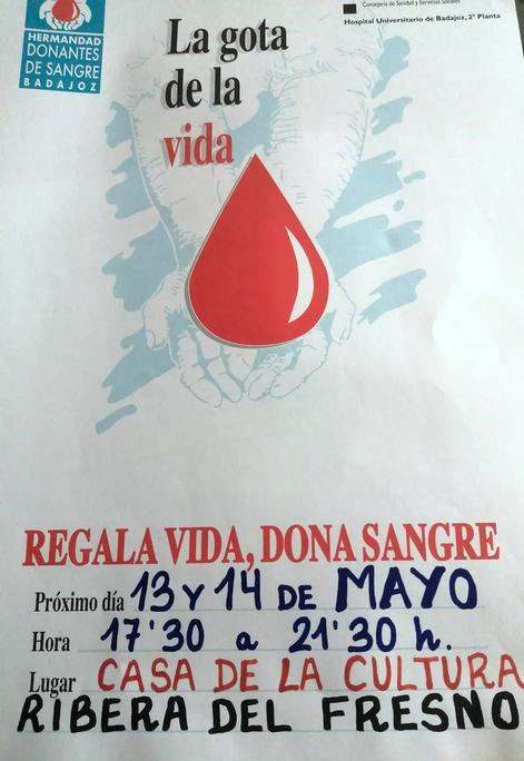 La Hermandad de Donantes de Sangre de Badajoz regresa a Ribera del Fresno