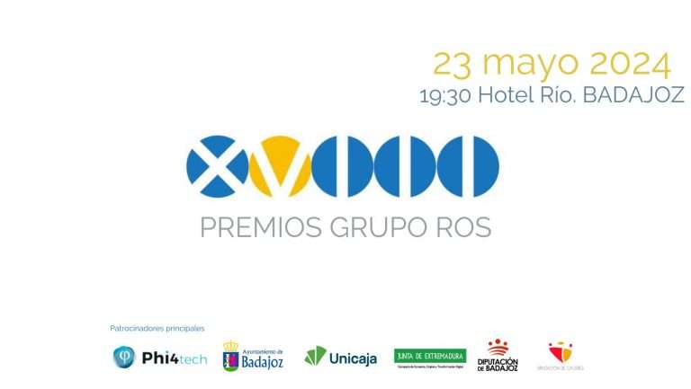 Grupo ROS celebra sus XVIII Premios el jueves 23 de mayo en Badajoz