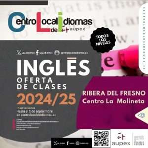 Abierta la inscripción para clases de Inglés 2024/25 en Ribera del Fresno