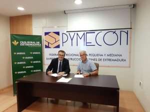 Caja Rural de Extremadura y Pymecon firman un convenio de colaboración