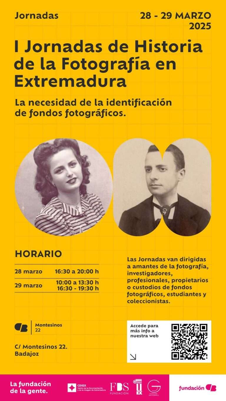 La Fundación José Gordillo y Fundación CB organizan las I Jornadas de historia de la fotografía en Extremadura