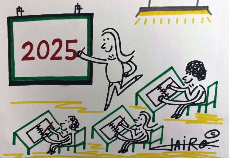 Viñeta de Jairo Jiménez. Grada 196. Enero de 2025