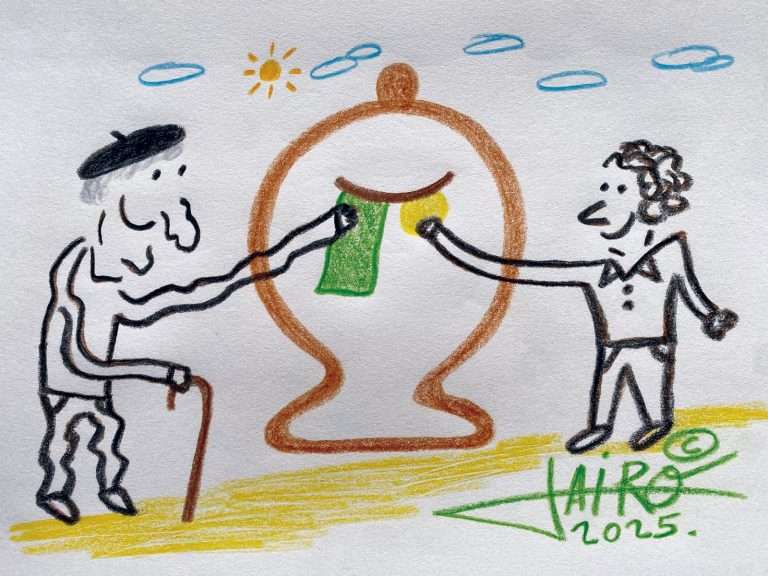 Viñeta de Jairo Jiménez. Grada 197. Febrero de 2025