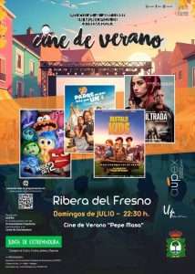 El Cine de Verano regresa a Ribera del Fresno con proyecciones gratuitas todos los domingos de julio