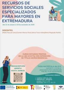 El SEPAD impulsa una formación en recursos de servicios sociales especializados para personas mayores