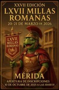 La próxima edición de las LXVII Millas Romanas de Mérida se celebrarán en marzo de 2026 y estrenan categoría profesional competitiva