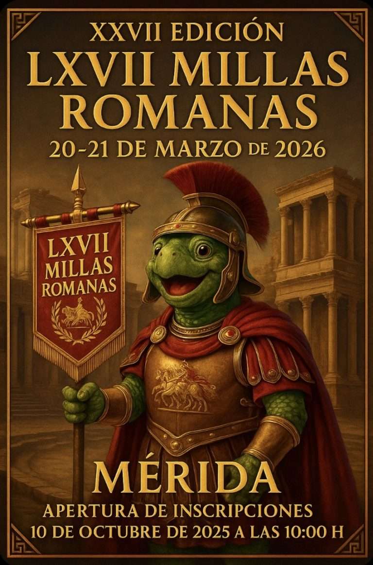 La próxima edición de las LXVII Millas Romanas de Mérida se celebrarán en marzo de 2026 y estrenan categoría profesional competitiva